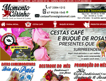 Tablet Screenshot of momentodecarinho.com.br